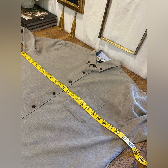 RUE SAINT-PATRICK Grey Beige Button-Up Shirt XL - Picture 7 of 8